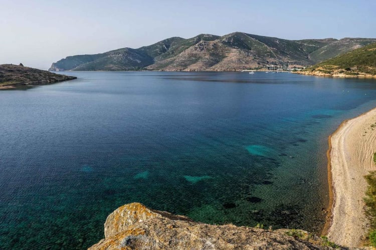 Panoramic view of Petra beach
